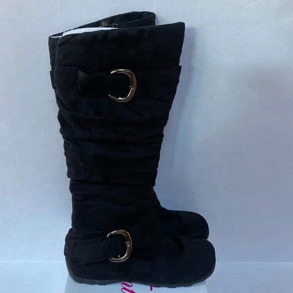 Womens black knee high boots size 9 cheap